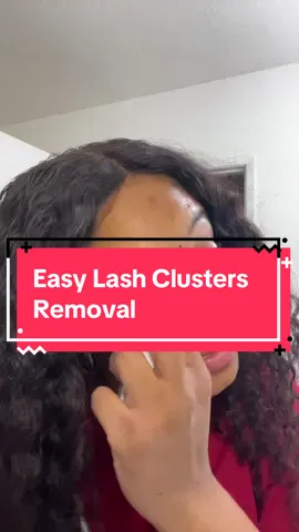 Super easy to remove and there was no leftover glue after removing. Highly recommend the lashes, glue and the remover!! #tiktokmademebuyit #lashclusters #lashremoval 