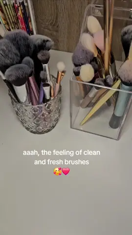 I always am so happy about clean brushes😍🎀🩷 #makeup #beauty #makeupbrushes #makeupbrush #cleanmakeupbrushes 