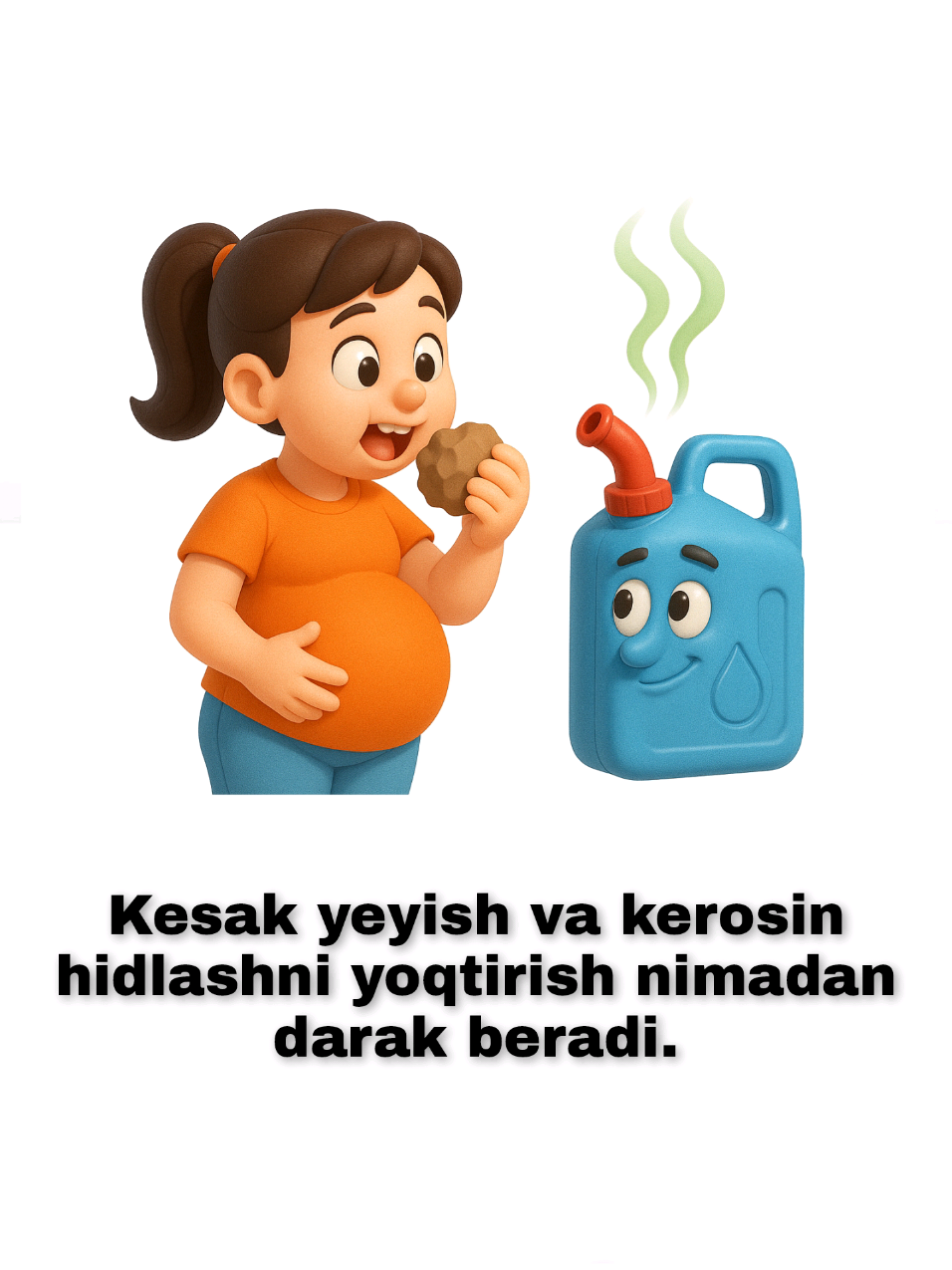 Kesak yeyish va kerosin hidlashni yoqtirish nimadan darak beradi.
