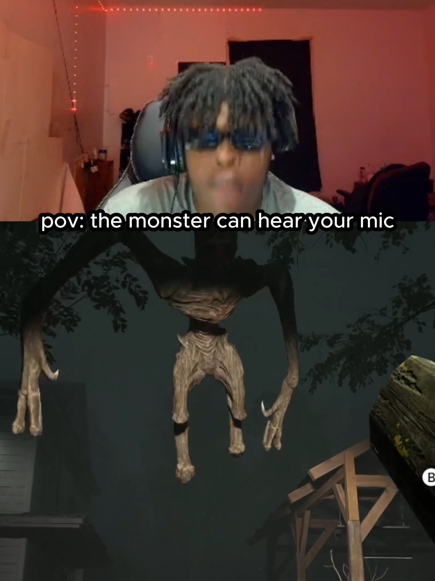 bro jumped over for no reason 😂 (Twitch/YT: HeyyVance) #aquietplace #scarygames #jumpscare #fypage #viral