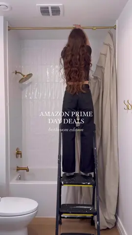 Everything is Amazon — and it’s all on sale for Prime Day! 🙌🏼 I Amazon’d my entire bathroom… the rug, faucets, mirror, hooks, art, waffle towels — even the curtain (which is actually just a linen window curtain with a plastic liner behind it… don’t come for me 😅). tap the link in my bio to shop! #AmazonPrimeDay • • • #amazonfinds #bathroomdecor #amazonbathroom #amazonhomefinds #amazonhomedecor