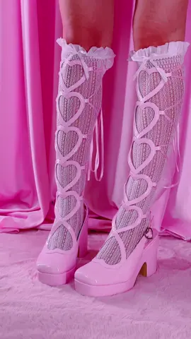 Heart heels with a lace-up back! Adjustable to fit all body types! 💘 Dropping this Sunday at 11 PM JST. Sizes 35–43 as always! #vinaofthevalley #girly #jfashion