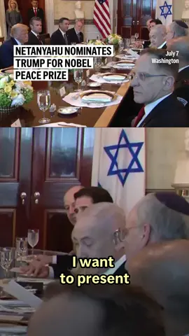 Israeli Prime Minister Benjamin Netanyahu told President Donald Trump that he was nominating the U.S. leader for a Nobel Peace Prize on Monday. The two leaders also discussed efforts to push forward with a 60-day ceasefire proposal to pause the 21-month conflict in Gaza. #Trump #Netanyahu #NobelPeacePrize #Ceasefire
