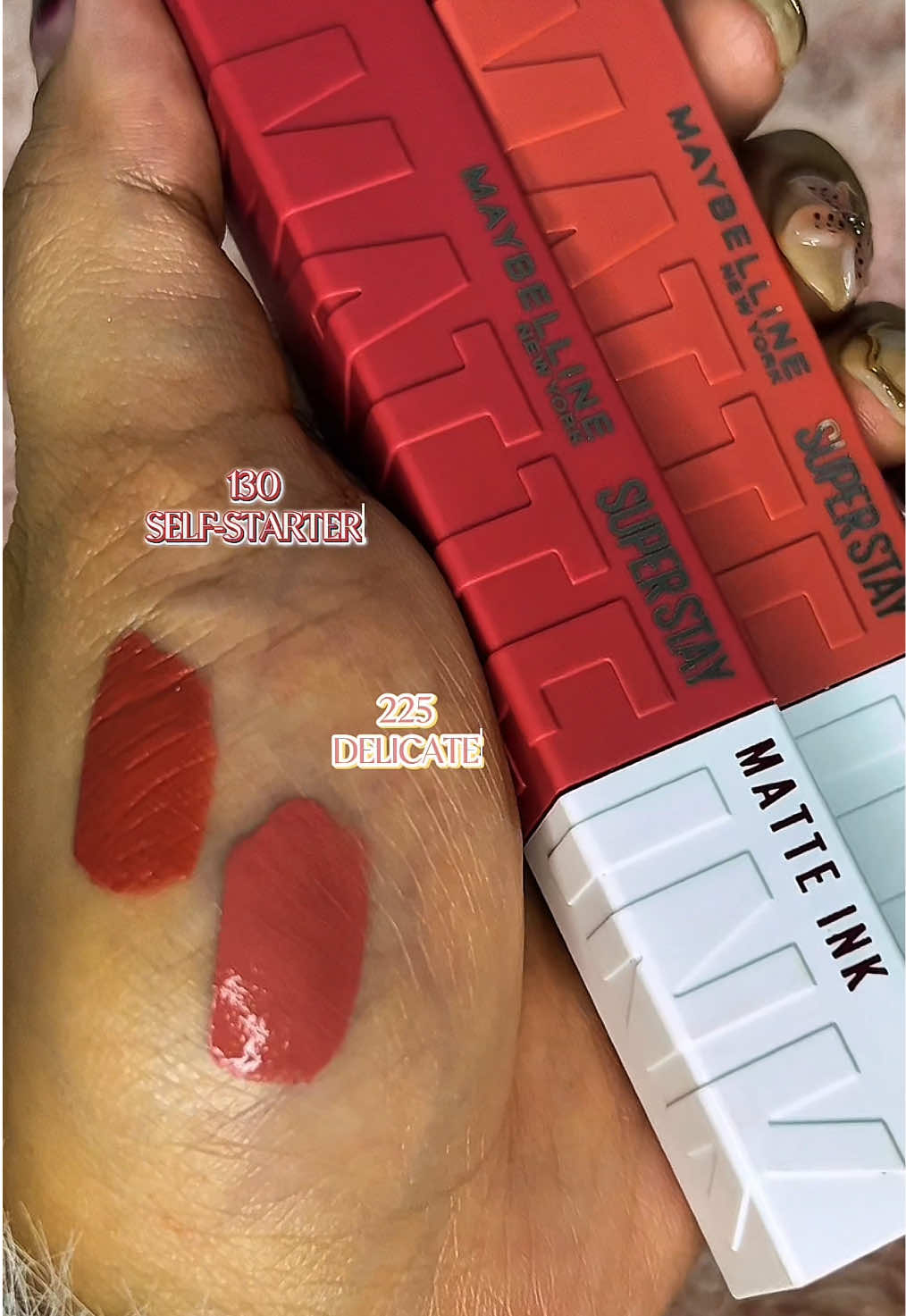 Unleash Your Color with @Maybelline New York PH Superstay Matte Ink!✨ 💋 shades: 130 Self-starter & 225 Delicate  #maybelline, #maybellineph #maybellinesuperstaymatteink #maybellinematteink #matteinklipstick #makeup, #fashionshow, #beautytips, #superstay #fyp #trendingmakeup   #creatorsearchinsights 
