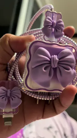 Amazing purple bow charger protector#chargerprotector #affordable #matibay #cutenessoverload 