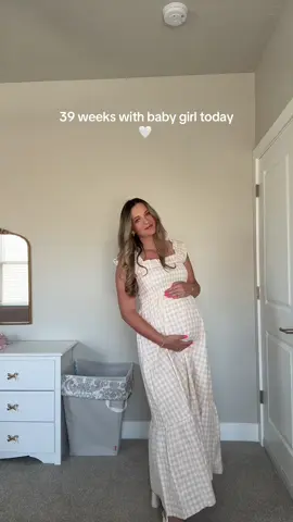 Can’t believe we hit 39 weeks ❤️ just hoping baby girl comes sooner than later #39weekspregnant #39weeks #babygirlontheway #pregnancydress #pregnancyootd #maternitydress #maternitydresses #tiktokshopdress #tiktokshopdresses #bumpoutfits #bumpoutfit 
