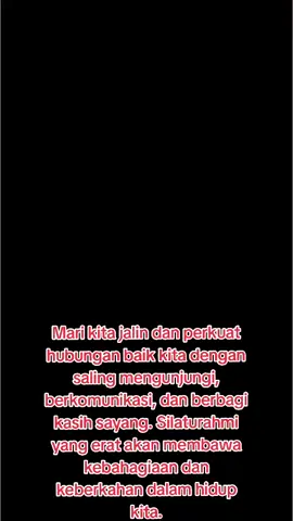 Mari kita jalin dan perkuat hubungan baik kita dengan saling mengunjungi, berkomunikasi, dan berbagi kasih sayang. Silaturahmi yang erat akan membawa kebahagiaan dan keberkahan dalam hidup kita. Rato - Ramadian #fyppppppppppppppppppppppp  #Bsngkabetuah 