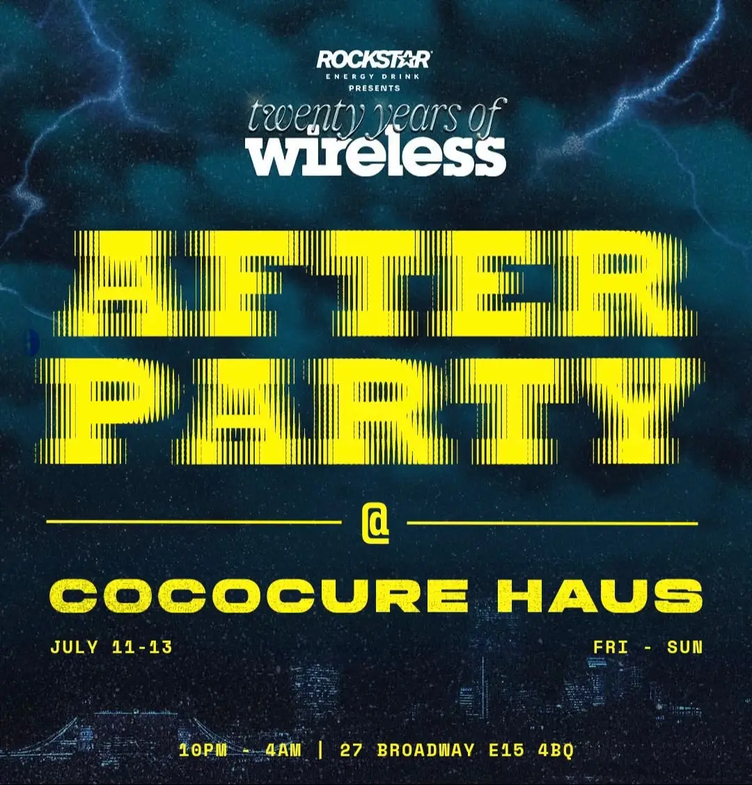 🎉 COCOCURE x Wireless After Party 🎉 You thought the festival was wild? We go after hours. 🚨 Announcement soon.. You’re NOT ready for this one 😤 🍾 Bottles poppin’ all night 🎧 DJs spinning straight 🔥 🎟️ Tables moving QUICK – lock in now #cococurehaus #wirelessfestival #WirelessAfterParty #drake #summerwalker #london  
