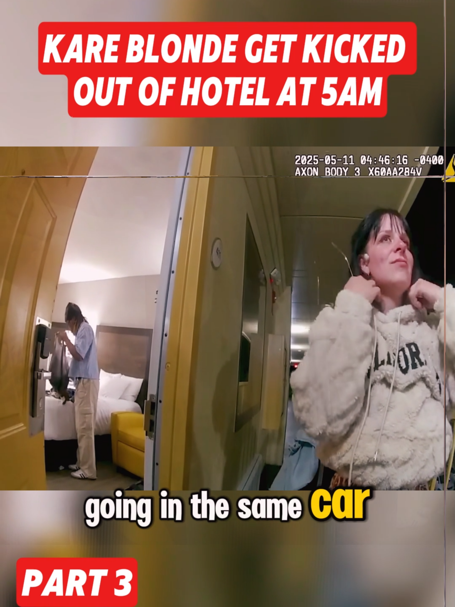 Karen blonde Get Kicked Out Of Hotel At 5AM, Ends Badly P3 #cops #crime #policeofficer #copsoftiktok #bodycam #trending #viral