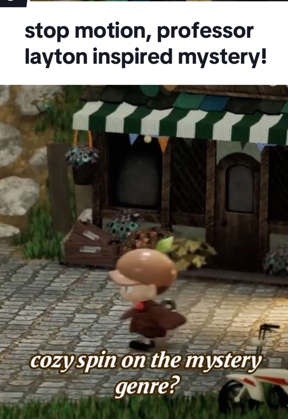 this game feels like if professor layton, magic roundabout, and noddy had a baby 🥰 i'm really excited for this game to come so i can run around the cute environments and talk to everyone ;w;  #ambroiseniflette #cozygames #indiegames #wholesomegames #gamerecommendations #relaxinggames #professorlayton #magicroundabout #stopmotion #gamerecommendations @Topotes Studio 