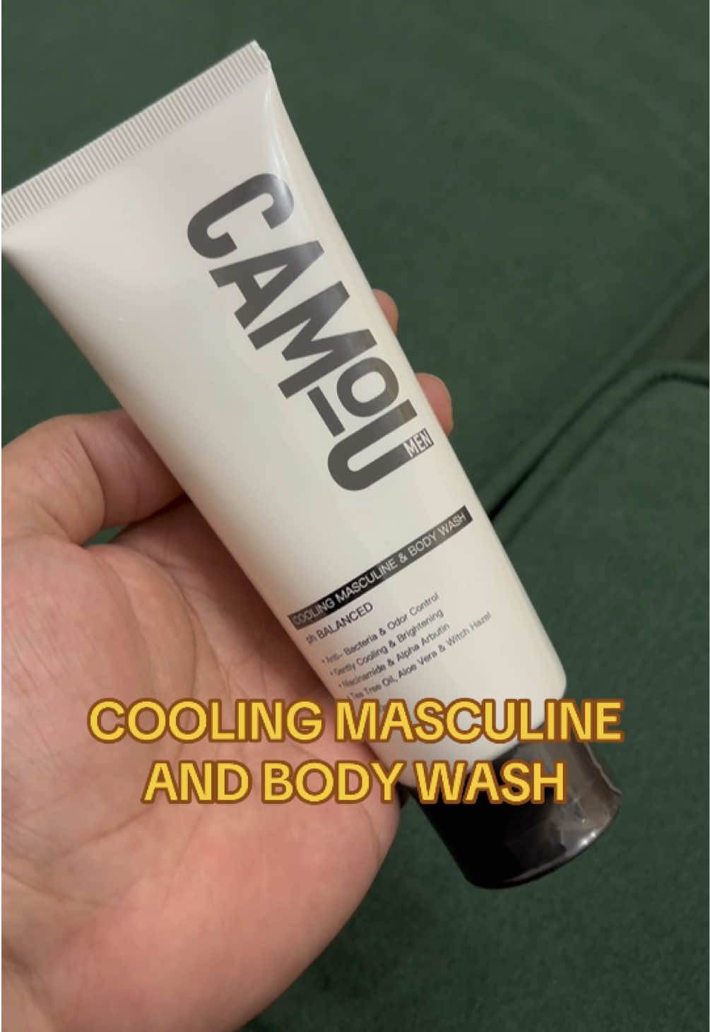 100ml Camou Masculine Body Wash ph balanced niacinamide alpha arbutin cooling skin repair