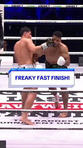 Freaky fast finish from Anis Bouzid back at #GLORY99! The Moroccan only needed 28 seconds to finish the job! #Glorykickboxing #kickboxing #boxing #fight
