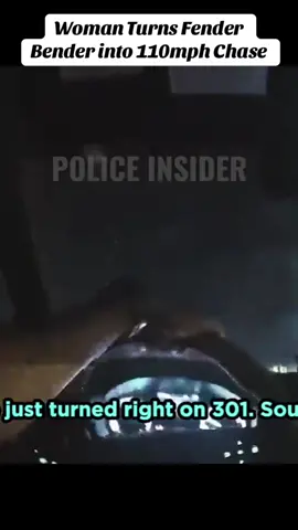Woman Turns Fender Bender into 110mph Chase #CapCut #policeofficer #cops #policeoftiktok #copsoftiktok #police 