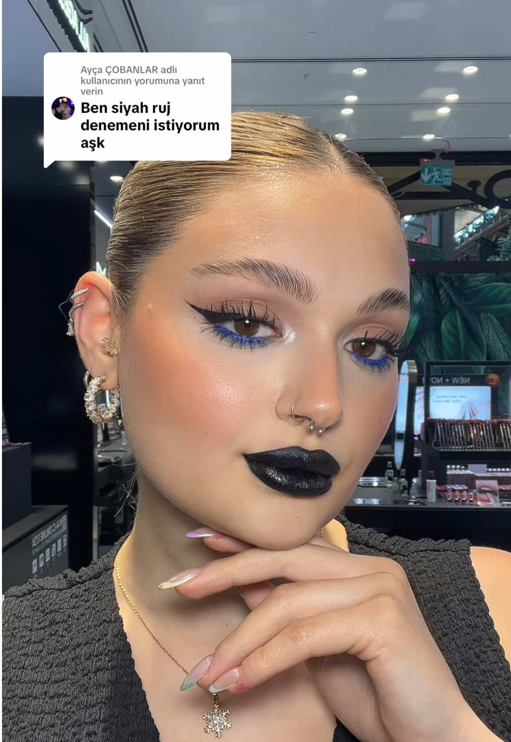 @Ayça ÇOBANLAR adlı kullanıcıya yanıt veriliyor SİYAH RUJ MUUU??!!!  #maccontentcreator #maccreator #maccosmetics #maccosmeticsturkiye #maccaviar 