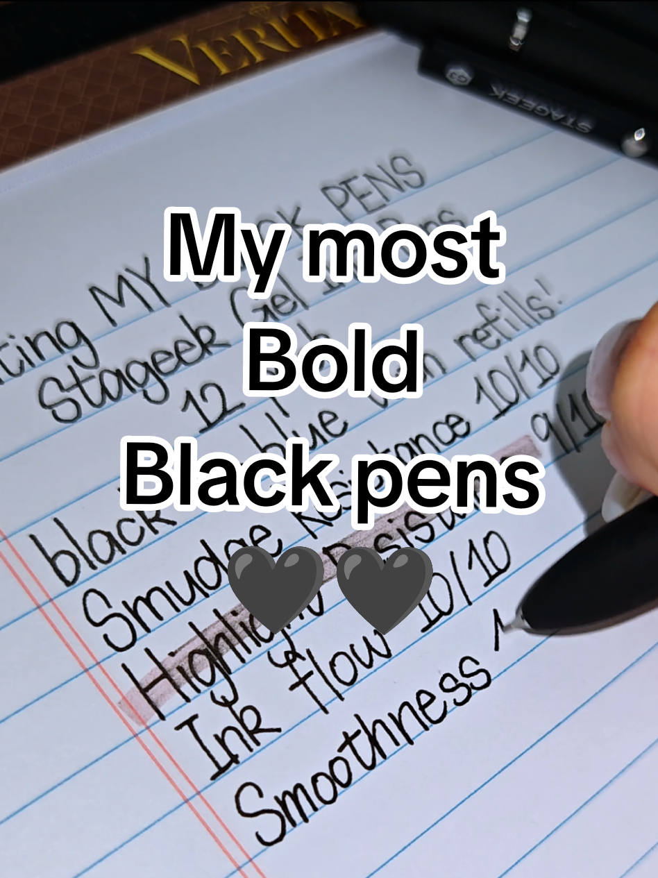 My most BOLD black pens 🖤What pens do you always find yourself reaching for?!Everyone seems to love this pen😍#asmr #penreview #relaxing #notetaking #penreview #gelpens #pens #pentok #writing #grabie #stationery #school #writing #handwriting #MyHaul #notes #notetaking #notes #notesaesthetic #notestaking #handwriting #review #notetaking #handwriting #school #penreview #fypシ #foryou #staceystudies #fyp #studymotivation #studytok #notetaking #aesthetic #pens #office #supplies #click #asmr #writing #mom #dealsforyoudays #deals 