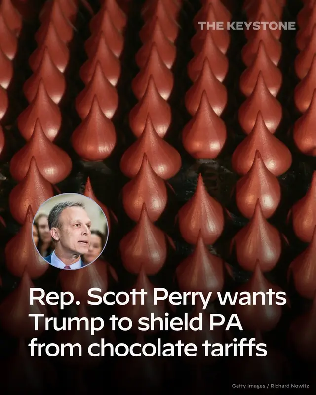 With President Donald Trump’s tariff deadline looming, Republican Congressman Scott Perry (R-York) is urging the Trump administration rescind  tariffs specifically on cocoa beans, which are grown in Cote d’Ivoire, Ecuador and Ghana, and whose imports directly affect his district’s economy. Perry originally praised Trump’s tariffs at the annual Pennsylvania Conservative Leadership Conference last April telling the crowd, “there has to be some rebalancing of the ledger financially between other countries and our country.” However, as The Hershey Company, one of the world’s largest chocolate companies, is in his district, he is now criticizing Trump’s tariffs on vital ingredients.  ✏️ Sean Kitchen  📸 Getty Images #Pennsylvania #Harrisburg #CentralPa #CentralPennsylvania