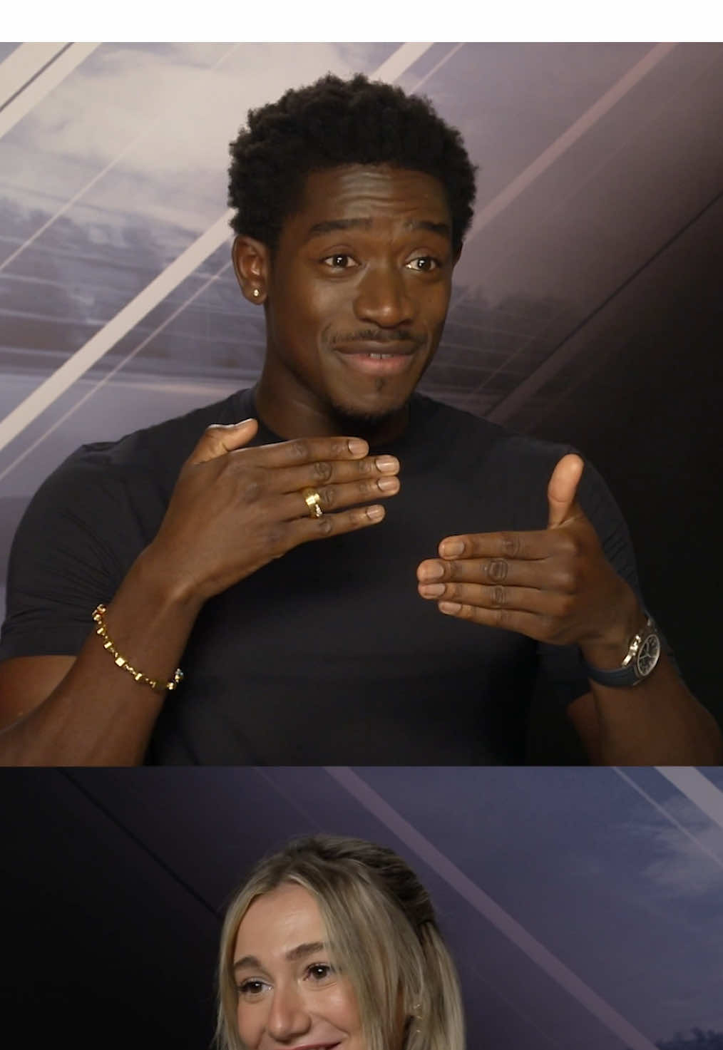 Loved Damson’s response to this question so much 🥹 he is INCREDIBLE in #F1Movie and you need to go see it if you haven’t already! 🤍 #damsonidris #f1 #filmtok #interview #film 