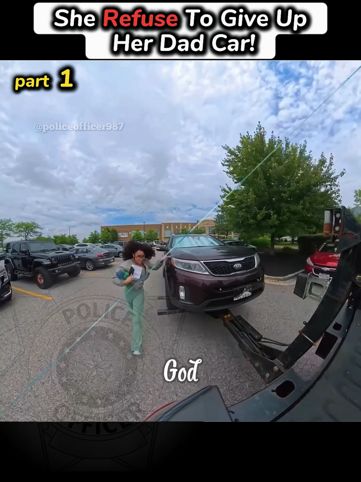 she refuse to give up her dad car! #repo #towtruck #tow #bodycam #cops #policeoftiktok 