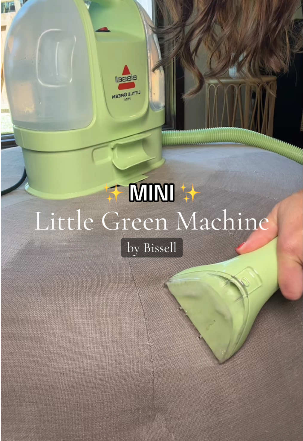 @BISSELL Clean this may be my new favorite TikTok shop find! This carpet & upholstery cleaner is mini but extremely powerful! The little green machine is a must have, especially if you have pets or kids! Plus it’s easy to store since it doesn’t take up much space  #littlegreenmachine #bissell #bisselllittlegreen #carpetcleaner #upholsterycleaner #couchcleaner #couchcleaning #spotcleaner #CleanTok #cleaning #dealsforyoudays #creatorsearchinsights 