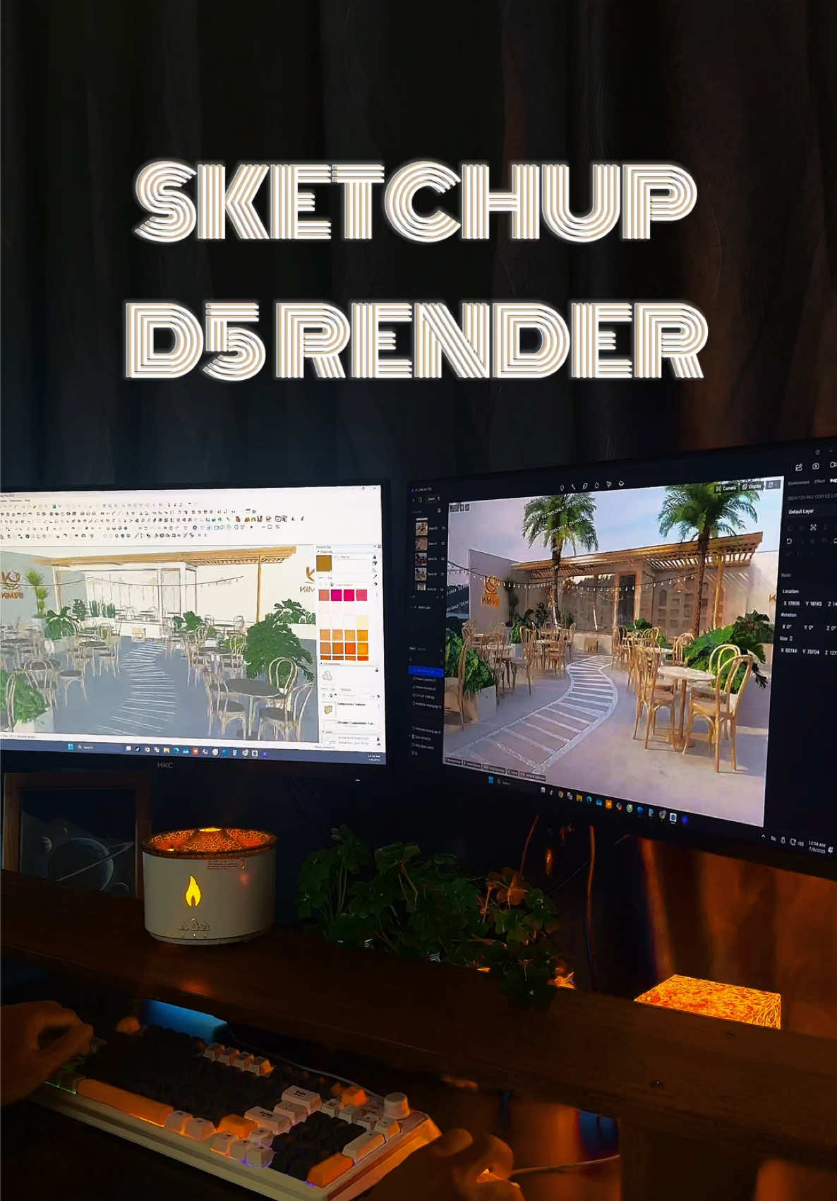 D5 Render Sketchup #cogangmoingay💪 #danang #kientruc #nhadep #d5 #d5render #tutorial #setup #setupgaming #banhang #reviewsanpham 