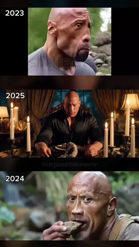 „Dwayne the Rock Johnson Rock Mukbang Evolution“ If this is Ai video evolution in just 3 years…what will ai look like in 2026?  Will we be able to tell the difference between Ai and Reality? #ai #aiasmr #aievolution #scary #aimukbang #asmrsounds #viral #fyp #therock #realorai #realorfake