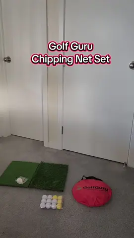 Golf chipping net set, foldable hitting mat with tees, and practice balls. #tiktokshop  #golfchipping  #Chipping #golfmat 