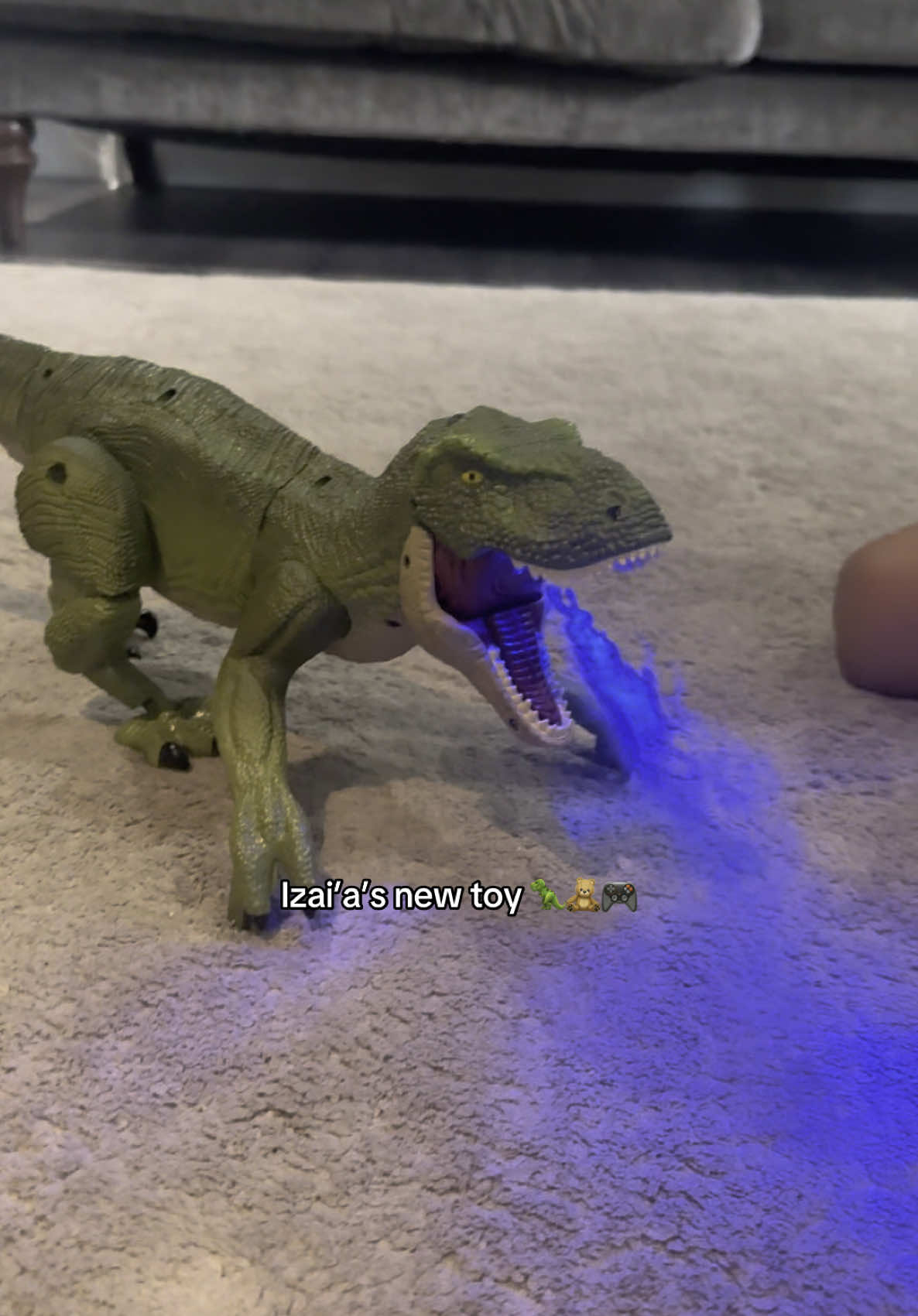 Izai’a has a new T-Rex 🦖 #dino #trex #boystoys 