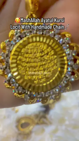 MashAllah Ayatul Kursi  Locit With Handmade Chain⛓️‍💥High Quality 24K Gold Plated Limited Stock Order Now 🛍️✨ #07378897036 #shinecraftgems #gold #rings #jewelry #bracelet #bali #tops #chain #rp #diamond #kangan #uktiktok🇬🇧uk #jewelrybusiness #jewelrylovers #chandi #jumka 