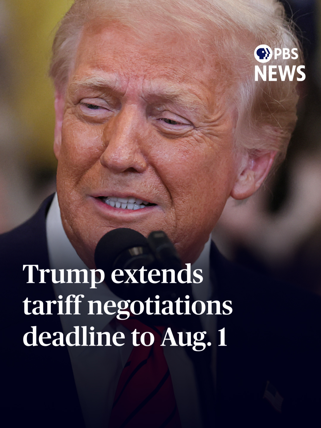 President Trump on Monday said he will place higher tariffs on a number of countries starting on August 1. He announced this by posting letters to the countries' leaders on Truth Social, warning them not to retaliate. Among the tariffs to go in place: 25 percent tariffs on Japan and South Korea, 40 percent on Myanmar and Laos, and a 30 percent duty on South Africa. Wednesday marks the end of a 90-day negotiating period set by the Trump administration to reach trade deals with foreign partners. Trump's team had promised 90 deals in 90 days, but only two trade frameworks have been reached so far. #pbsnews #pbsnewshour #newshour #news #trumpadministration #donaldtrump #trump #tariffs #economy #japan #southkorea #myanmar #laos #trumpnews