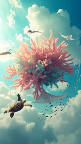 #aigenerated #ai #relaxing #otherworld #ocean #sky #cloud #coralreefs 