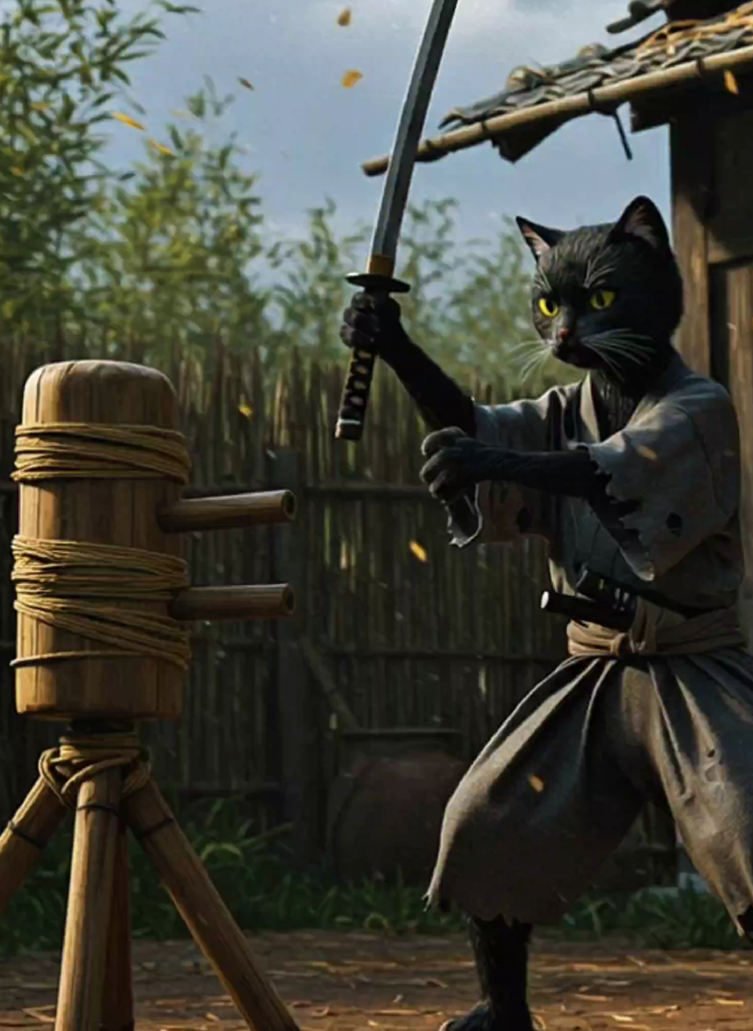 少年神田は侍になることを夢見ていますが、成功するでしょうか? #catstories #kandastorycat  #sadcat #poorcat #samurai 