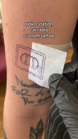oldies station car radio custom for Rosie 💕 thank you for the trust in me to bring this to life!  lots of time to tattoo in July/August DM to book in for London✨ Toronto 19-22nd Sep #twentyonepilots #twentyonepilotstattoo #tattoos #handpoketattoo  