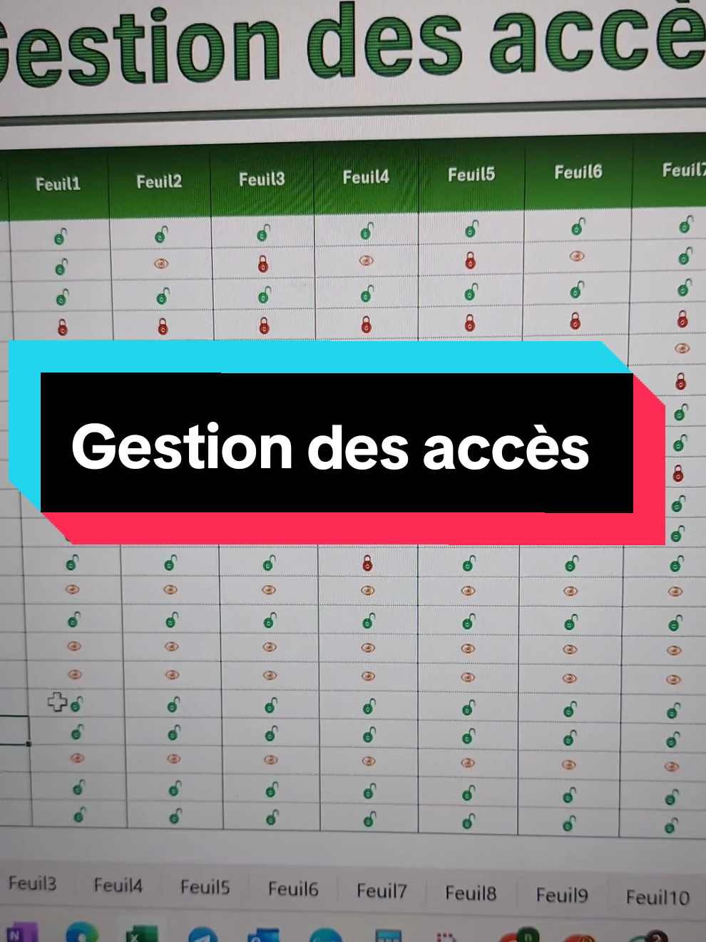 Tu partages un fichier Excel ? Mais tu veux pas que tout le monde voie tout ? 👀 ➡️ J’ai la solution : connexion sécurisée + accès personnalisés 🔒 Feuilles masquées, protégées ou en lecture seule… Et tout ça se fait en 1 clic ! 😎 #ExcelHacks #ExcelPro #AstuceVBA #ExcelSécurisé #Excelvba