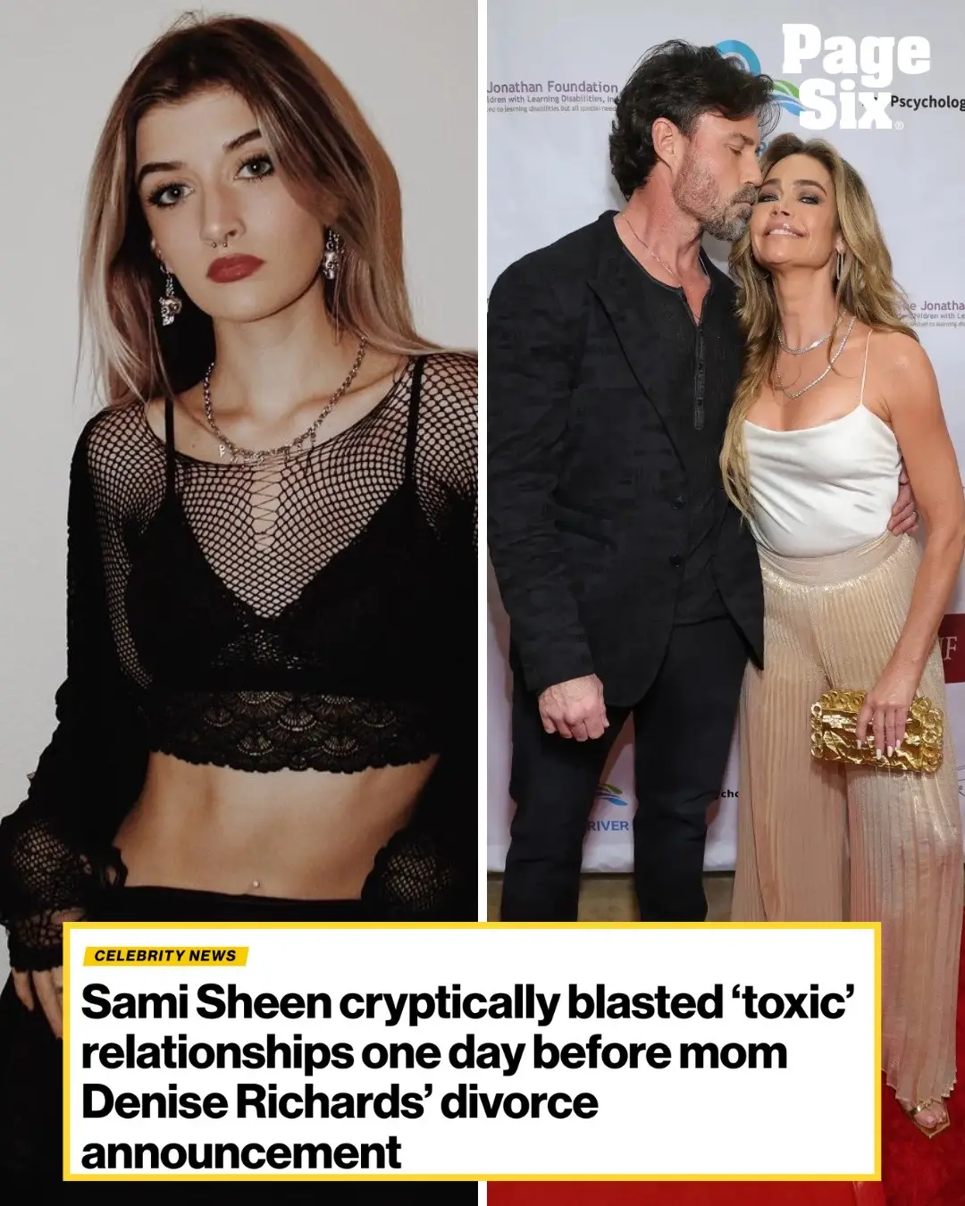Sami Sheen gave advice on “toxic” relationships just one day before her stepdad, Aaron Phypers, shockingly filed for divorce from her mom, Denise Richards. 👀 On Sunday, the OnlyFans creator posted a TikTok video of how she determines whether she should cut off an unhealthy relationship. 📸: Faye's Vision/INSTARimages; Instagram