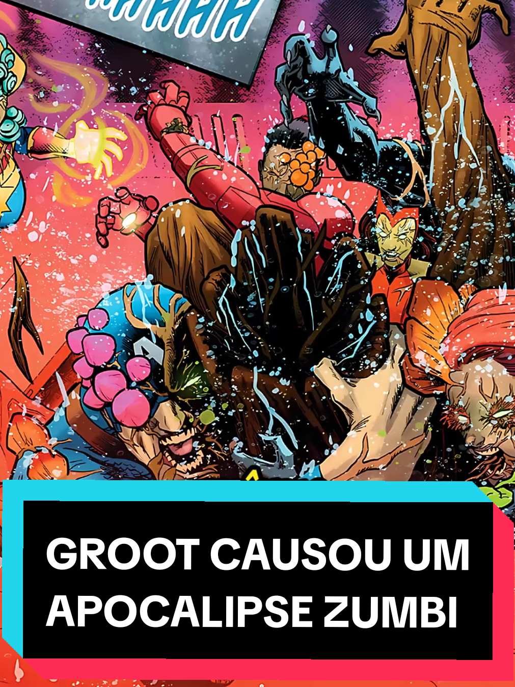 Groot causou um APOCALIPSE ZUMBI 🧟 #marvel #quadrinhos #hq #groot 