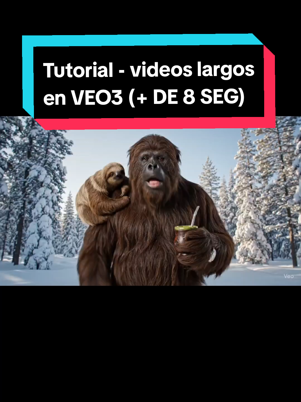 Tutorial para hacer videos largos en VEO 3.  Comparto este truco para hacer videos de más de 8 segundos gracias a la última actualización de VEO3. Seguinos para más tips como estos! #bigfoot #fyp #flow #googleai #inteligenciaartificial #ia #ai #veo3 #gemini #locoblanco #marron 