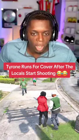 Tyrone runs for cover after the locals start shooting! #uniquerp #gta #gtarp #fyp #roleplay #viral #gaming #tyrone @Tyrone 