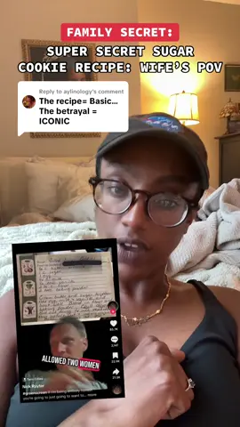 Replying to @aylinology I need the ex-wife to chime in on her reaction to finally being allowed to know the secret family sugar cookie #Recipe #foodtiktok #familysecrets #popculture 