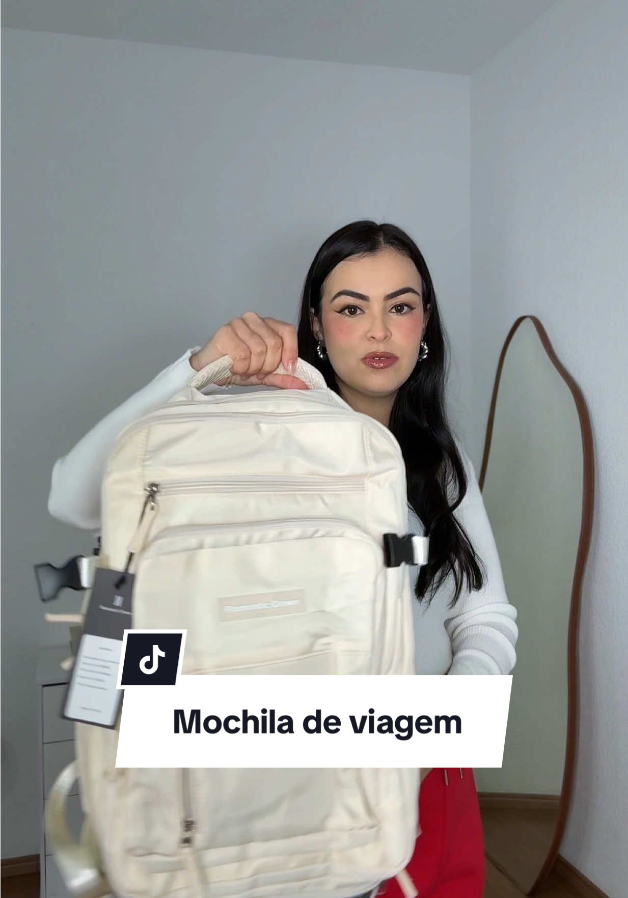 Minha nova mochila de viagem , eu amei essa cor e vocês ? #tiktokshopchegou #romanticcrown 