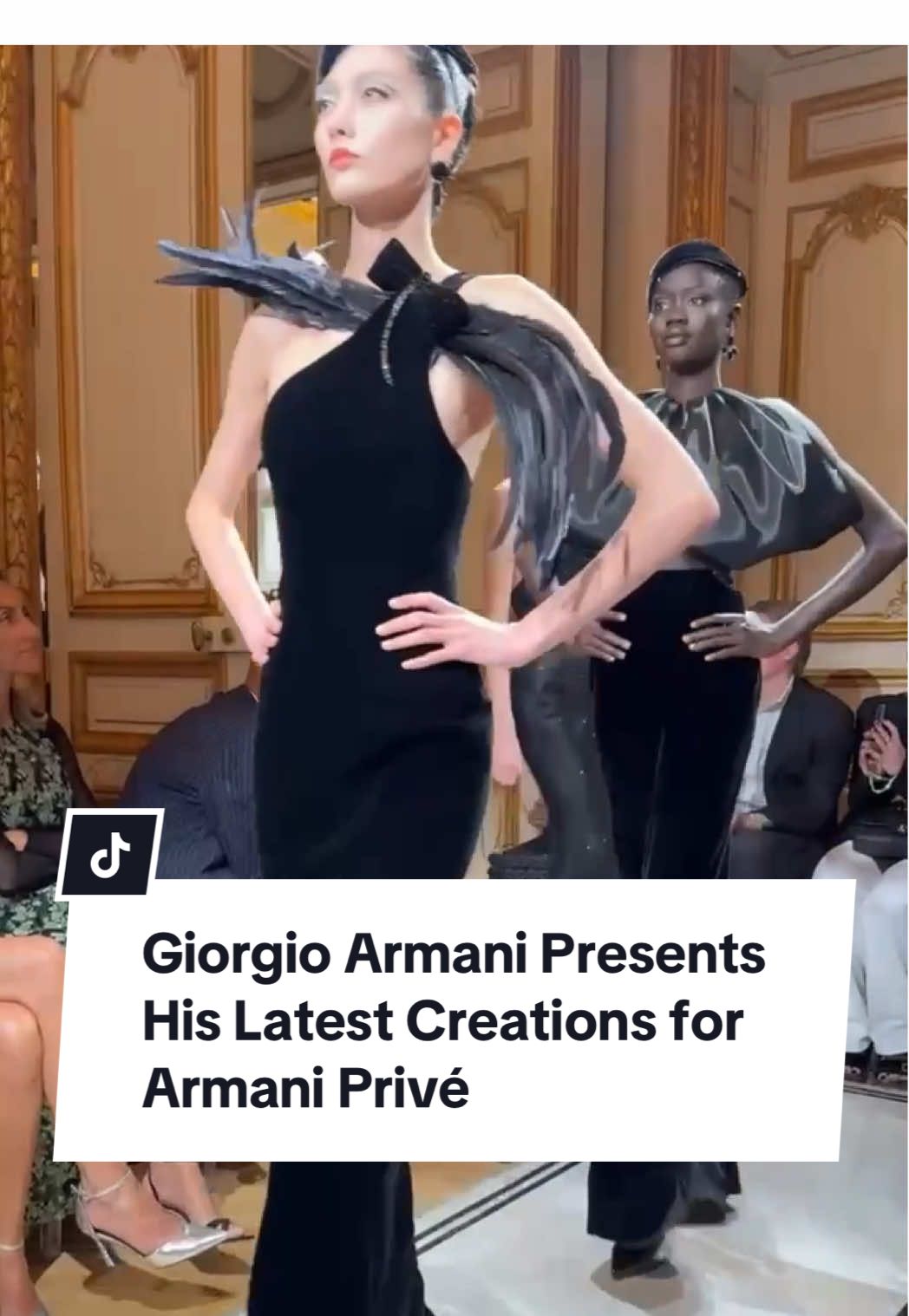 Titled “Noir Séduisant,” #GiorgioArmani unveiled his latest Armani Privé collection that explors the power and endless depth of the color black. What do we think of the collection? 