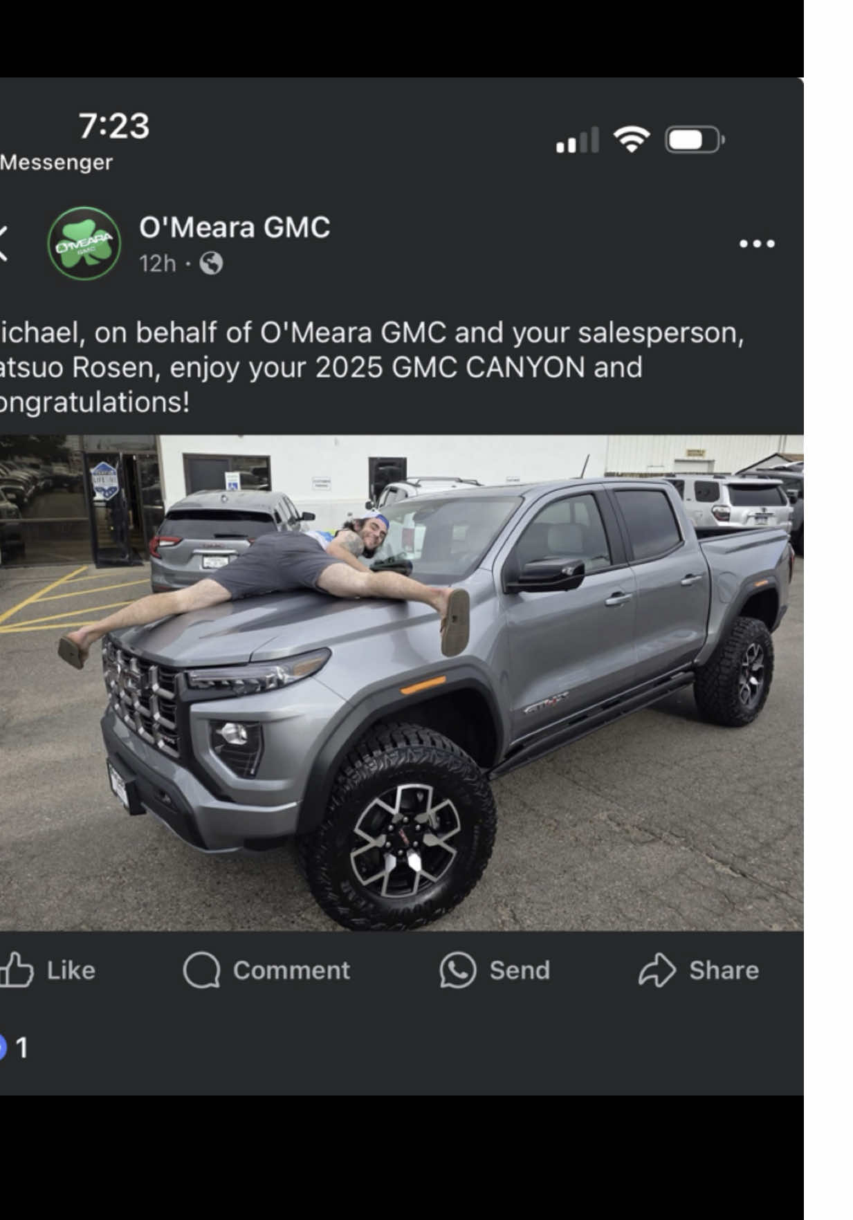 Can’t believe it!#newtruck #newvehicle #newcar #gmc #gmccanyon #gmccanyonat4x #2025gmccanyonat4x #newwhip #trucklife #trucklifestyle #omearagmc #carsoftiktok #strikeapose #carpose #carposes #truckpose #truckposes #truckpics #truckpictures #truckin #trucking #truckinglifestyle #offroad #offeoadtruck #offroadtrucks #liftedtruck #liftedtrucks #liftedtrucksmatter #liftedlife #husbandlife #husbandsoftiktok 