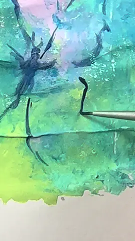 #july9 #paintgazing #dailydivination #artcalendar #butterfly #fairy #whimsical #asmr 
