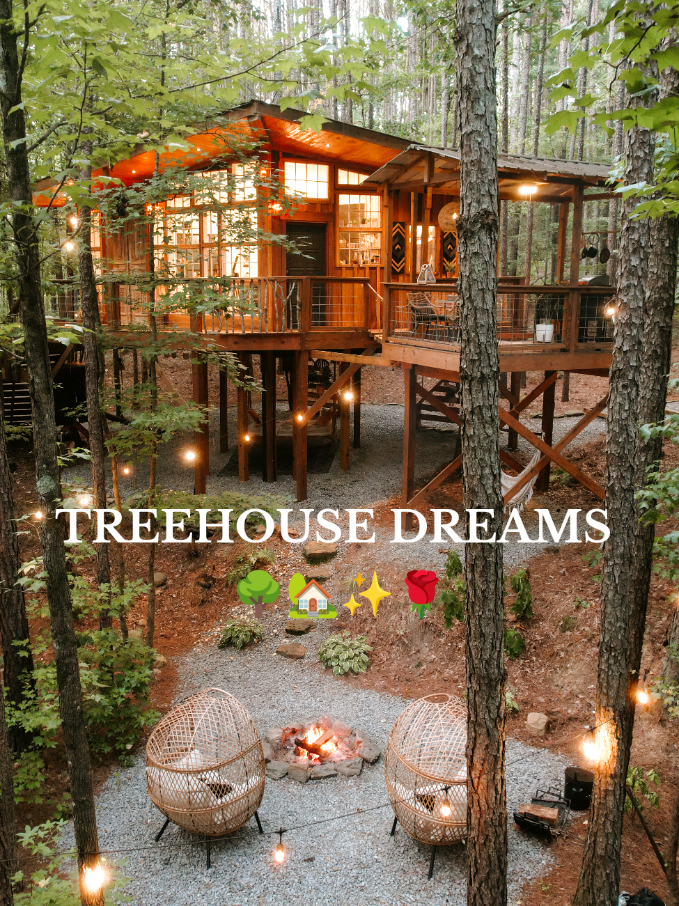 A short drive south from Nashville and you will find yourself in the treehouse of your dreams. This romantic stay is perfect for couples looking to get away from the busy, enjoy slowing down, reconnecting and spending time in nature! We truly love @Firefly Treehouses 😍✨ #treehouse #romanticgetaway #romanticstay #treehouseairbnb #CozyStays #airbnbexperience #couplestrip 