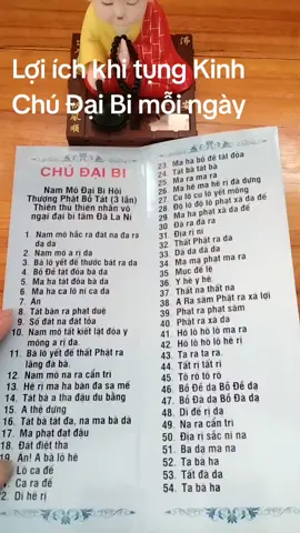 Chú Đại Bi là một bài kinh uy lực trong Phật Giáo, mang hạnh nguyện cứu khổ cứu nạn của Bồ Tát Quán Thế Âm. Đây là một bài kinh đã chứng thực được sự nhiệm mầu không thể nghĩ bàn. Người trì tụng Chú Đại Bi thường xuyên sẽ thu được vô số công đức và thoát khỏi oan trái, khổ đau. Không chỉ giúp diệt trừ ác thú và bảo hộ hành giả tu tập, Chú Đại Bi còn giúp giải trừ tật bệnh và tăng trưởng Đại Bi tâm. Mỗi câu trong bài kinh tượng trưng cho hình ảnh của Phật, Bồ Tát, Tôn Giả và những thể hiện linh ứng trong cuộc sống hàng ngày. Chú Đại Bi được coi là một bản kinh cứu khổ, tiêu nghiệp, biến ước nguyện thành hiện thực. Bằng việc trì tụng Chú Đại Bi, chúng ta có thể trừ mọi ác nghiệp, chướng ngại và đạt được mọi căn lành, đồng thời giúp đạt được sự giàu có, sức khỏe và thành tựu mọi hạnh nguyện.#phatphapnhiemmau #phatphapnhiemmau #kinhchudaibi #xuhuongtiktok #xuhuong2025🥰 