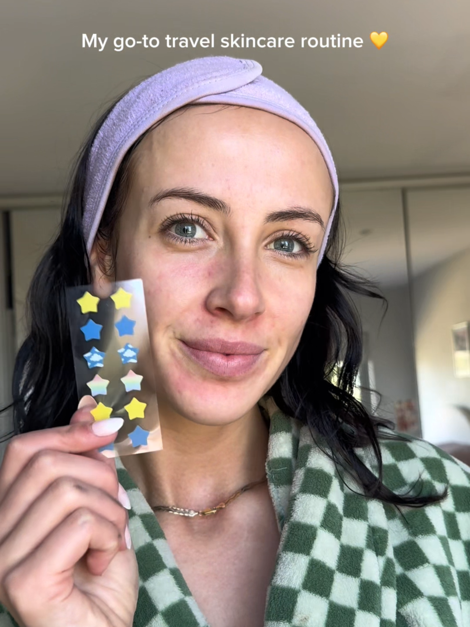 Skincare must-haves when I travel 💛 Super Star Pimple Patches are cute, effective, and ready to tackle breakouts on the go. Shop now at Kmart, Priceline and Target!