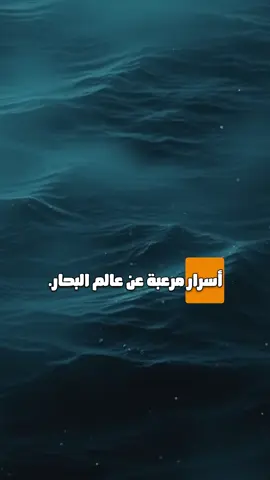 أسرار مرعبة عن عالم البحار