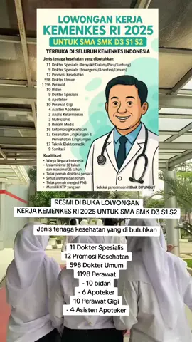 RESMI! SELEKSI KEMENKES TAHUN 2025 DIBUKA informasi Penting yang ditunggu - Tunggu Telah Tiba! KemenkesRI kembali memanggil para talenta muda untuk bergabung jadi insan kemenkes melalui seleksi lowongan kerja tahun 2025 info pendaftaran kunjungi profil #loker #lokerterbaru #lokerkemenkes #kemenkes #rumah #sakit #yang #ditunggu #tunggu #telah #tiba #bio #buruan #daftar #melalui #link #di #sekarang #fyp #trending #viral #tiktok #funny