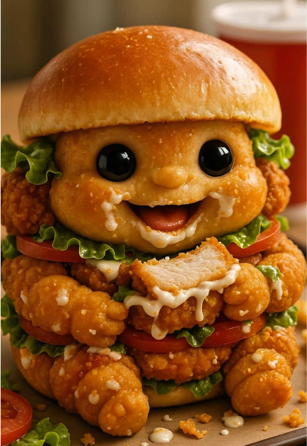 どれが好き？🥰 Which one do you like?#ebifry #caesarsalad #cornpotage #chickenfiletsandwich #cocacola #picanha #tartarsauce #teriyakytwister #cheeseburger #pickles #fishandchips