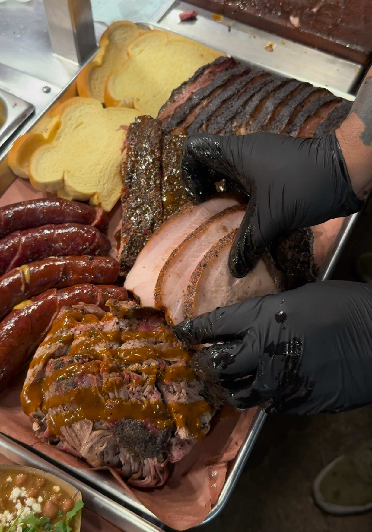 #brisket #porkribs #sausage #pulledpork #turkey #estoesbbq #arre #dinner #texas #arlington #bbq #barbecue 