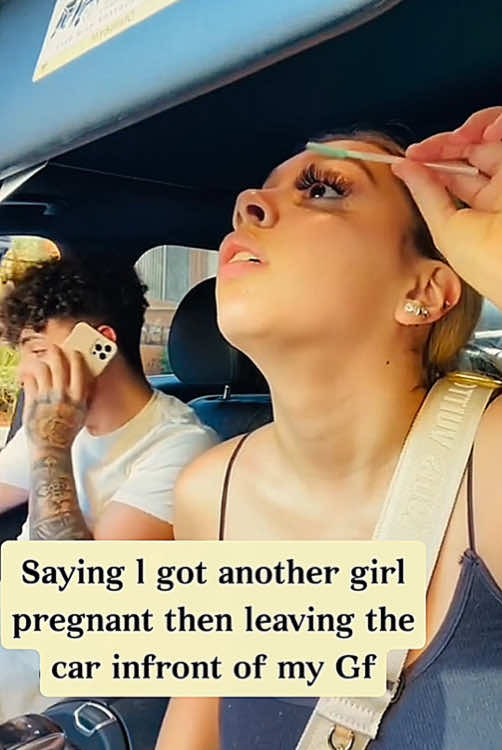 Saying I got another girl pregnant then leaving the car infront of my girlfriend 🤣#fyp#funnyprank#usa🇺🇸 #haha#funnyvideos#fun
